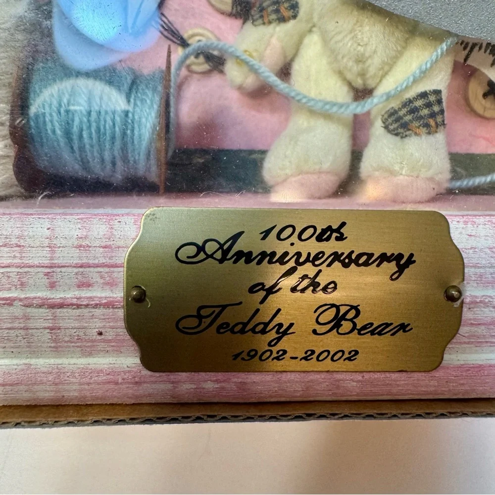 Teddy Bear shadow box. Vintage 2002 limited edition shadow box